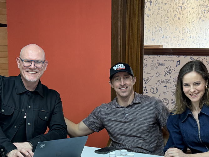 L to R: Bill, Justin, Bea