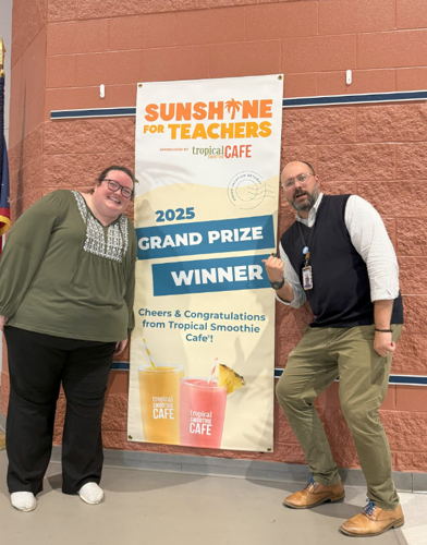 Tropical Smoothie Cafe announced that Danny Kloosterman at Greeneview High School in Jamestown, Ohio won the grand prize including a $10,000 summer getaway in the Sunshine for Teachers contest. Parents, teachers, families and the community voted for the grand prize winner from a list of 20 finalists from across the country. See all the finalists at www.SunshineforTeachers.com. The grand prize included a $10,000 summer getaway and free smoothies for a year, and the school won a $1,000 donation and a schoolwide smoothie party. Tropical Smoothie Cafe announced that Danny Kloosterman at Greeneview High School in Jamestown, Ohio won the grand prize including a $10,000 summer getaway in the Sunshine for Teachers contest. Parents, teachers, families and the community voted for the grand prize winner from a list of 20 finalists from across the country. See all the finalists at www.SunshineforTeachers.com. The grand prize included a $10,000 summer getaway and free smoothies for a year, and the school won a $1,000 donation and a schoolwide smoothie party.