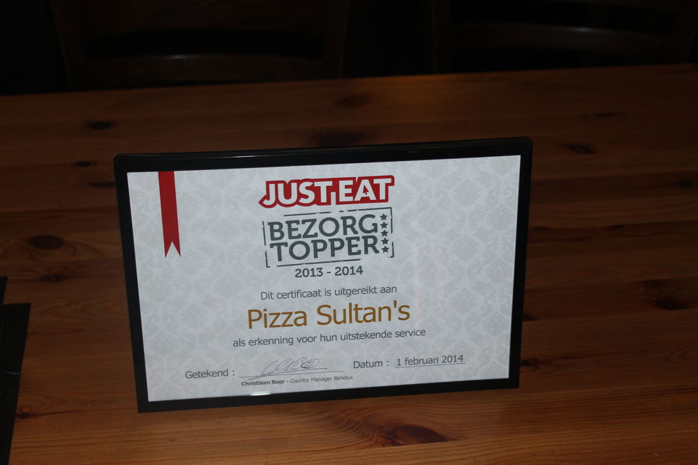 JUST-EAT.be BezorgTopper: Pizza Sultan's in Zandhoven