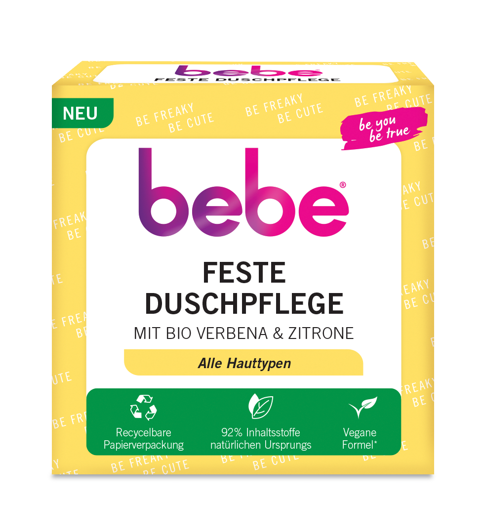 bebe® Belebende Feste Duschpflege mit Bio Verbena und Zitrone