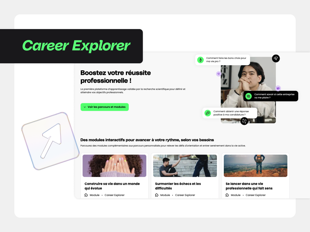 Lancement du Career Explorer, la solution pour aider les étudiants à prendre en main leur insertion professionnelle. 