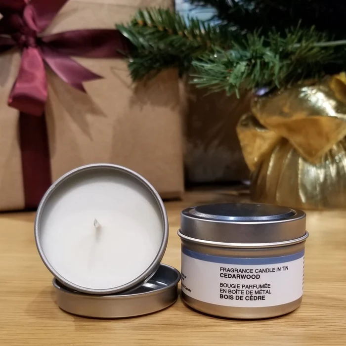 MUJI Mini Tin Candle - Cedarwood, $9.90, muji.us