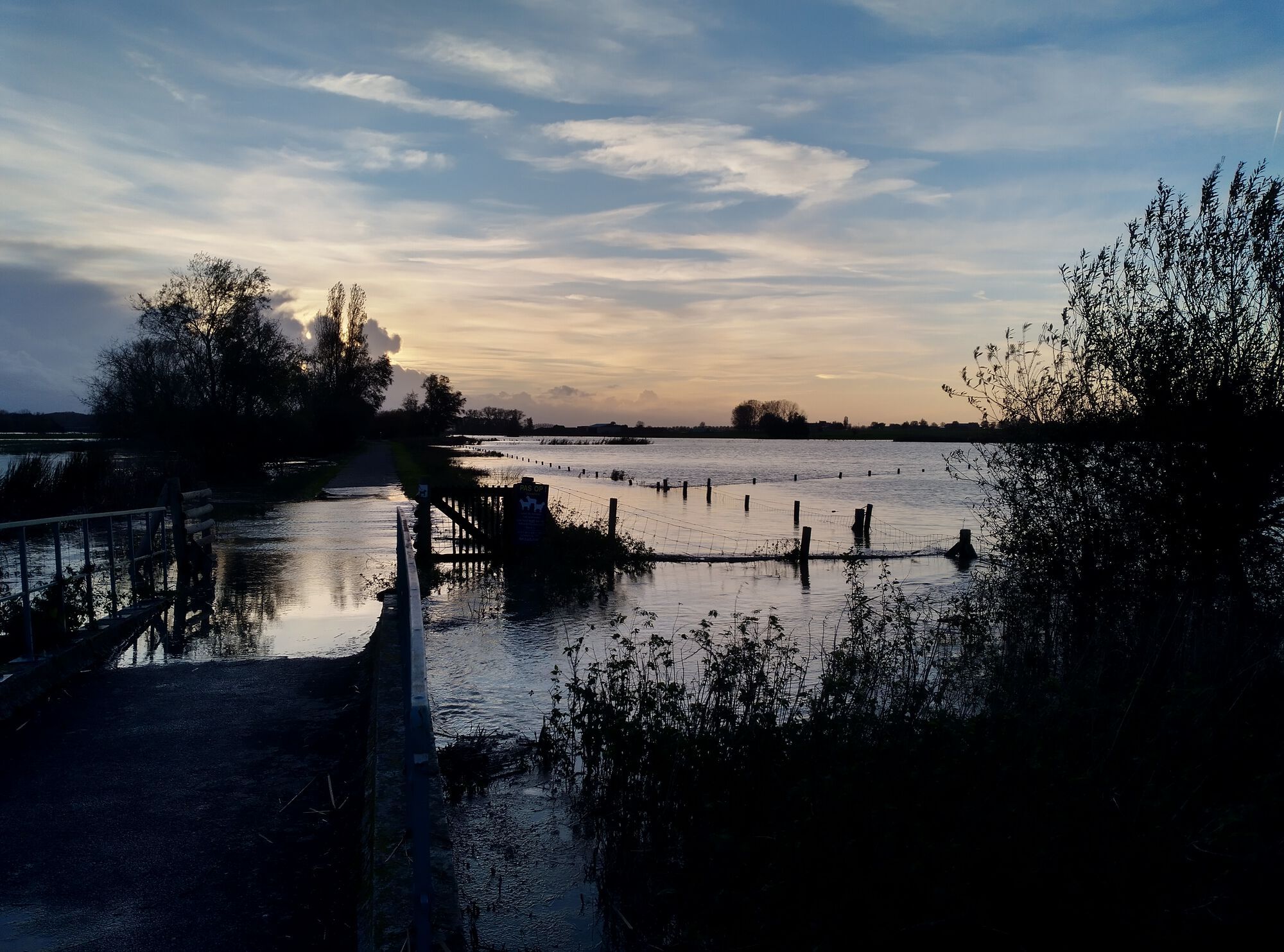 Wateroverlast in de IJzervallei, november 2023