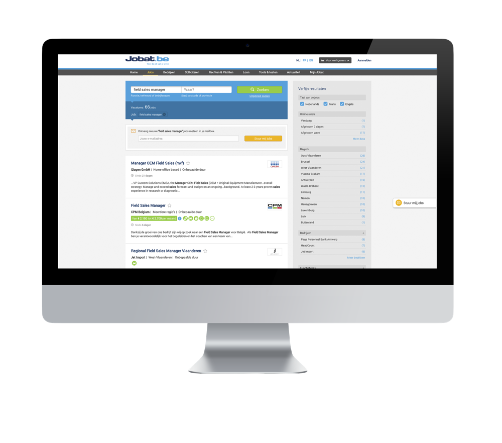 Joblijst sales rep