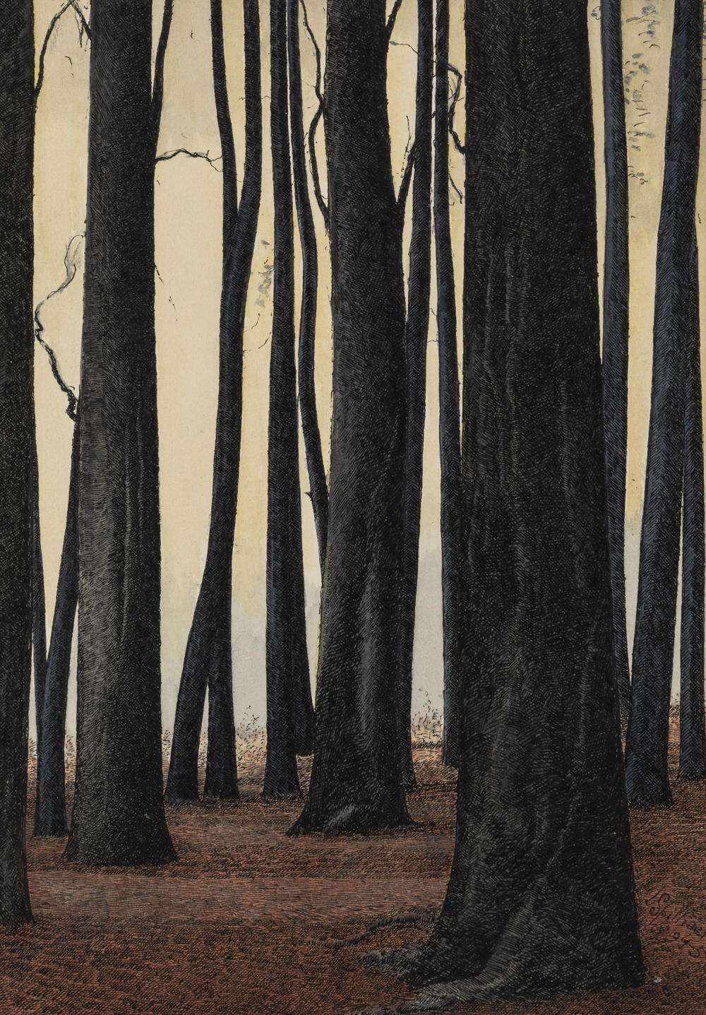 Léon Spilliaert, Bomen in de herfst, 1945. Foto Vincent Everarts