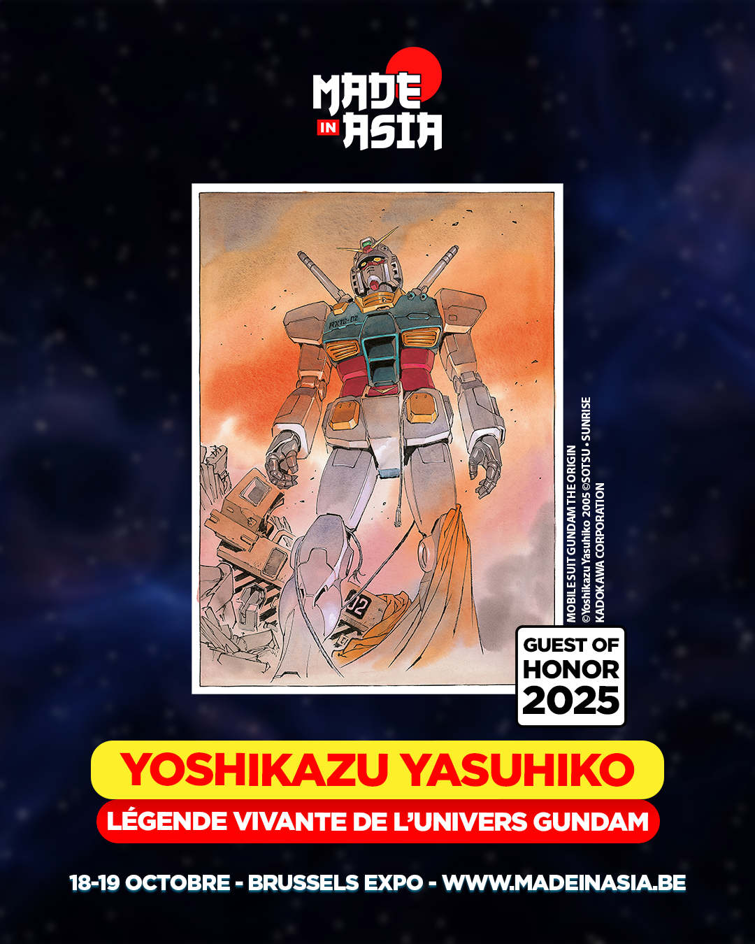 Yoshikazu Yasuhiko, légende vivante de Gundam, invité d’honneur à Bruxelles pour Made in Asia !