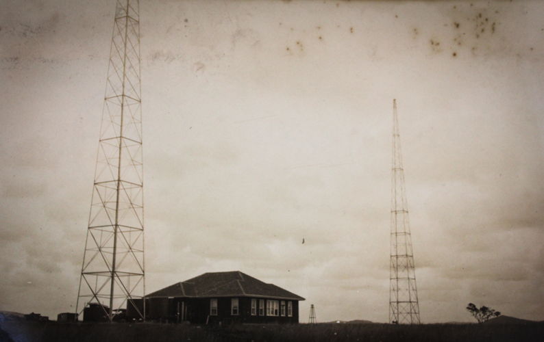 The original station and two transmitters at Pine Tree driveway Gracemere