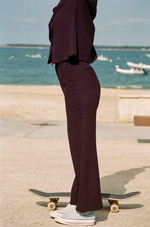 Mardi Editions_Pantalon Isabelle - Crêpe de laine prune_180€