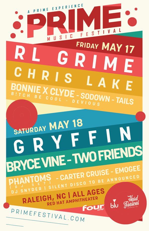 PRIME Social Group Announces 2019 Lineup for their PRIME Festival in Raleigh, North Carolina at Red Hat Amphitheater May 17th-18th