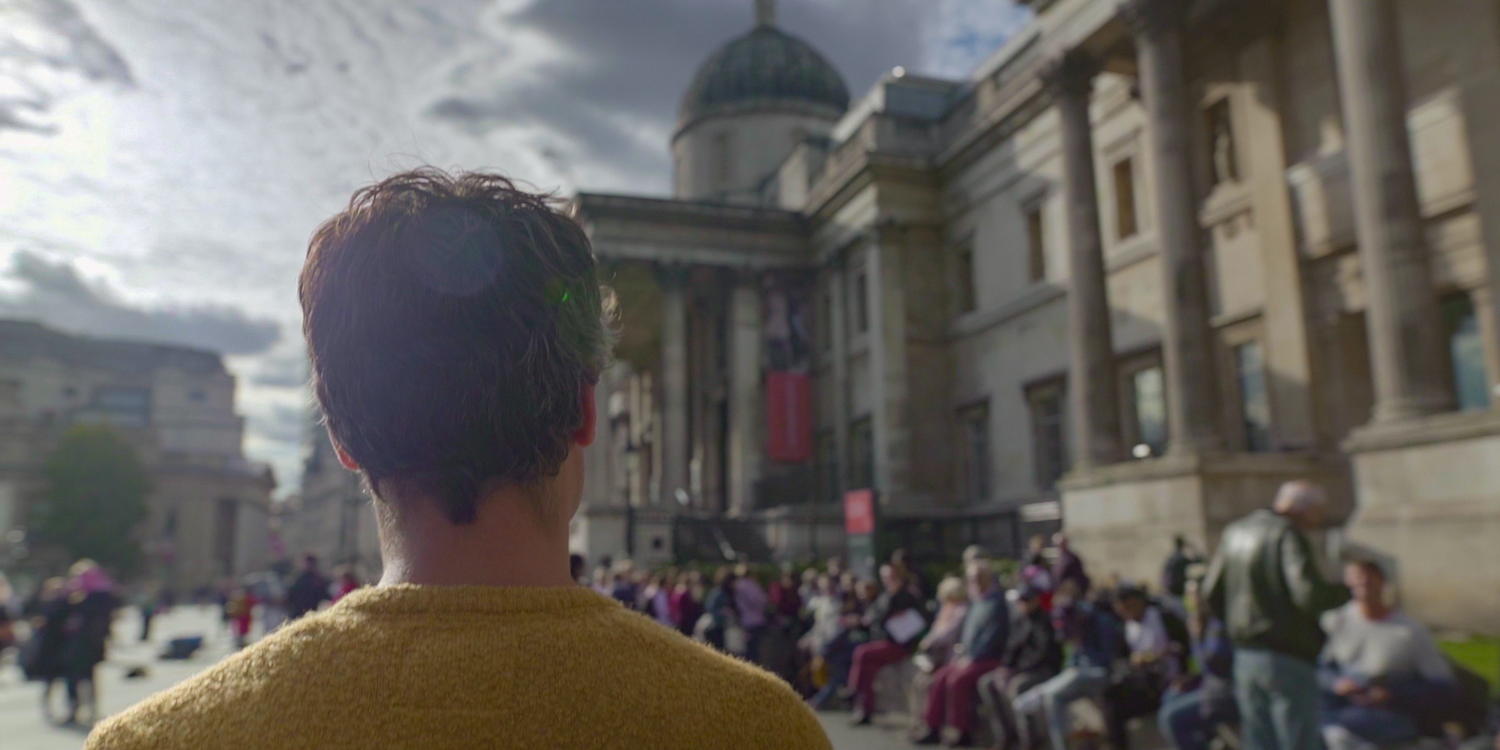 Thomas Vanderveken aan de National Gallery in Londen - (c) VRT  / Sylvester