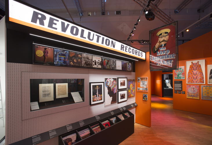 Inside the ‘Revolutions: Records & Rebels’ exhibition. ©Victoria and Albert Museum, London