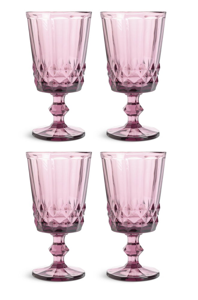 Habitat Plum Pressed Gin Glass 4pk, £17