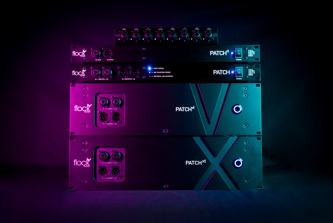 Flock Audio to Debut New 128-Point PATCH Series Model PATCH VT and 8-Channel Mic and Instrument Line Boost Module CX at NAMM 2023