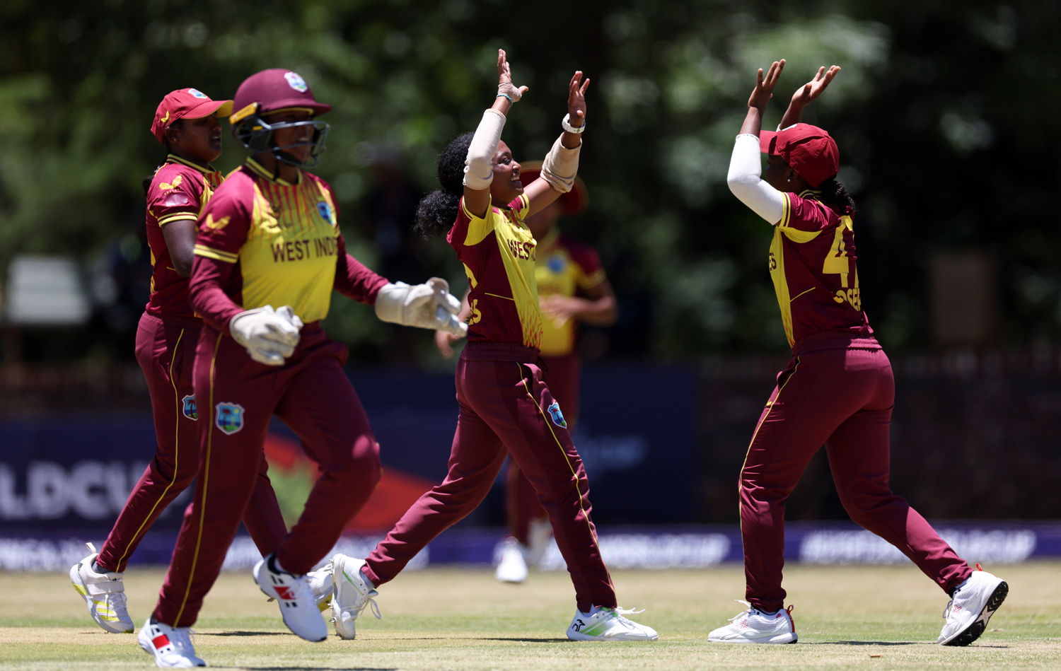 Zaida James celebrates wicket
