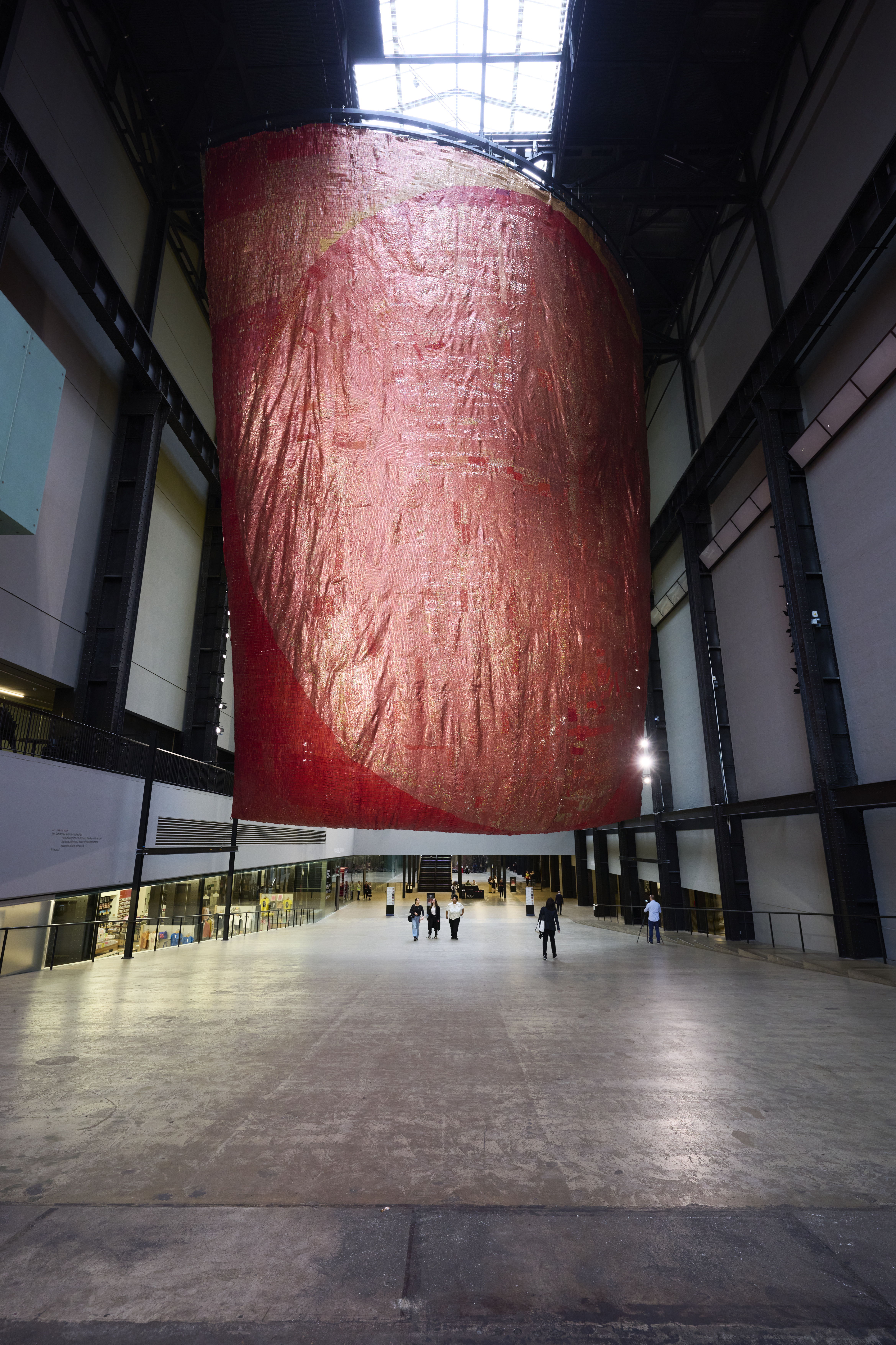 Hyundai Commission: El Anatsui: Behind the Red Moon Installation View at Tate Modern Hyundai Commission: El Anatsui: Behind the Red Moon Installation View at Tate Modern