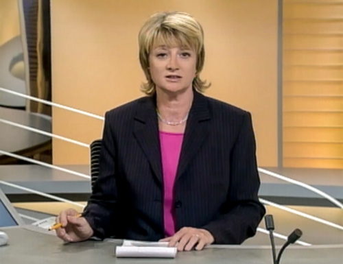Martine Tanghe als nieuwsanker in 1998 - (c) VRT