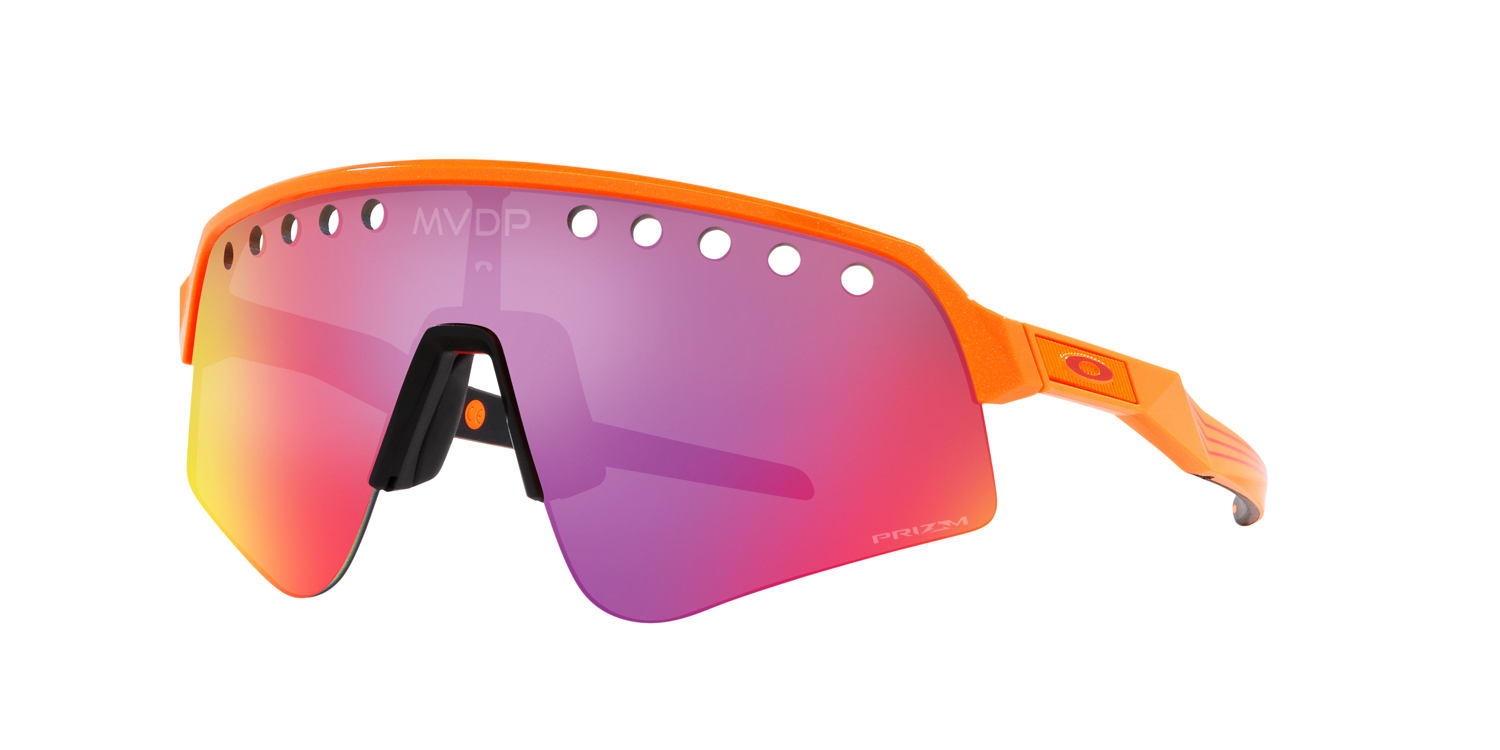 OAKLEY MATHIEU VAN DER POEL SUTRO LITE SWEEP NEON ORANGE WITH PRIZM ROAD