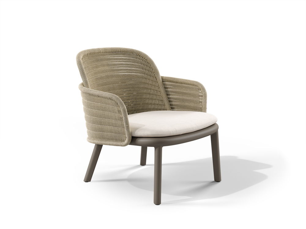 Tribù_2024_SURO_SURO_Lounge Chair_frame clay_weave linen_shadow (1)_starting from €1650