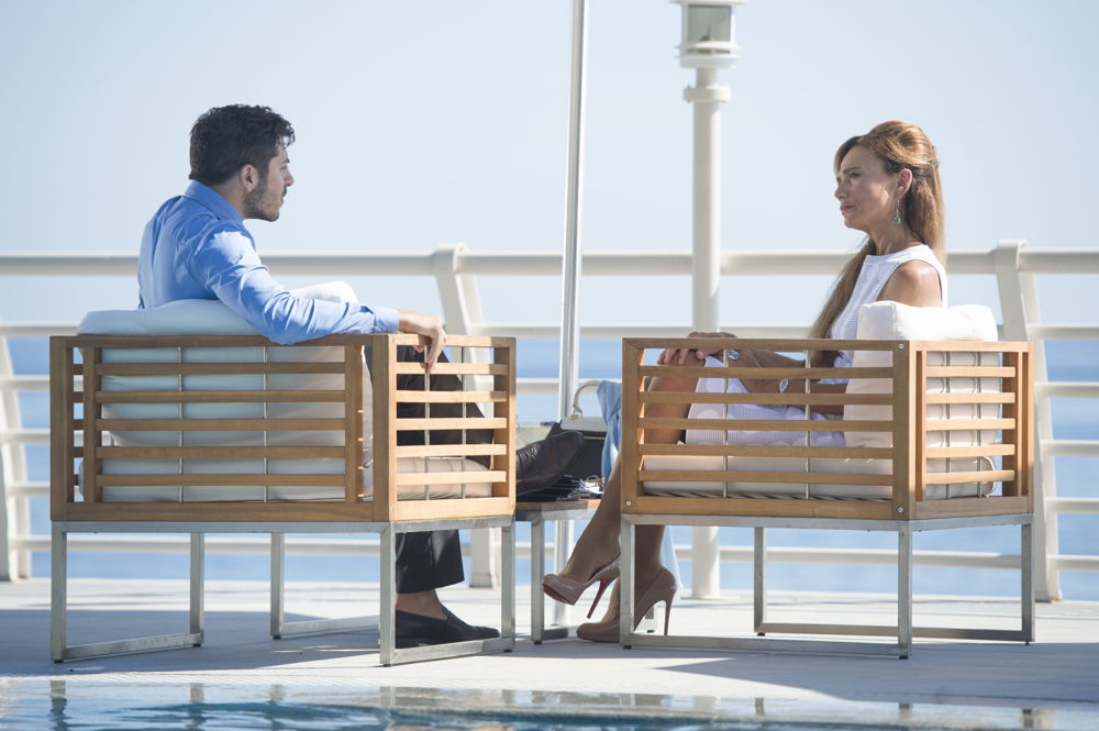 Riviera - Dimitri Leonidas & Lena Olin
(c) Sky UK Limited