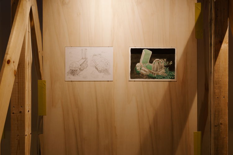 Riar Rizaldi, Fossilis, installation view by Selma Gurbuz. Exhibition in collaboration with the Jan Van Eyck Academie, Maastricht (NL). Video courtesy the artist and VH Award, Hyundai Art Lab, Seoul (KR).
