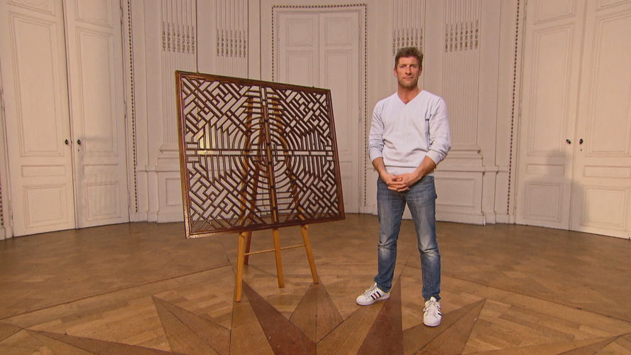Olivier met Chinees decoratieraam