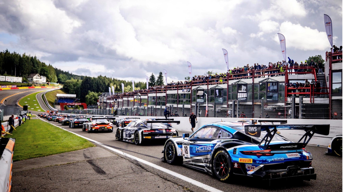 KCMG’s two Porsche 911 GT3 R finish in the top 12 at Spa