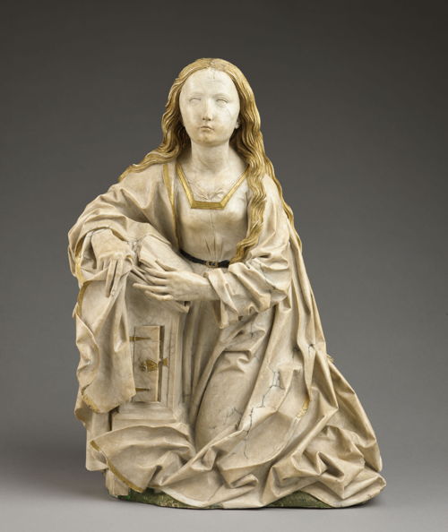 Tilman Riemenschneider The Virgin Annunciate Ca. 1495 Franconian alabaster, partially polychromed © 2016 musée du Louvre (RMN) / Stéphane Maréchalle