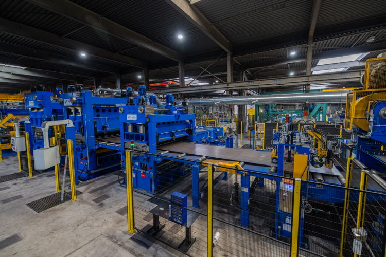 Tata Steel: decoilinglijn: Three Levellers Bird Eye.