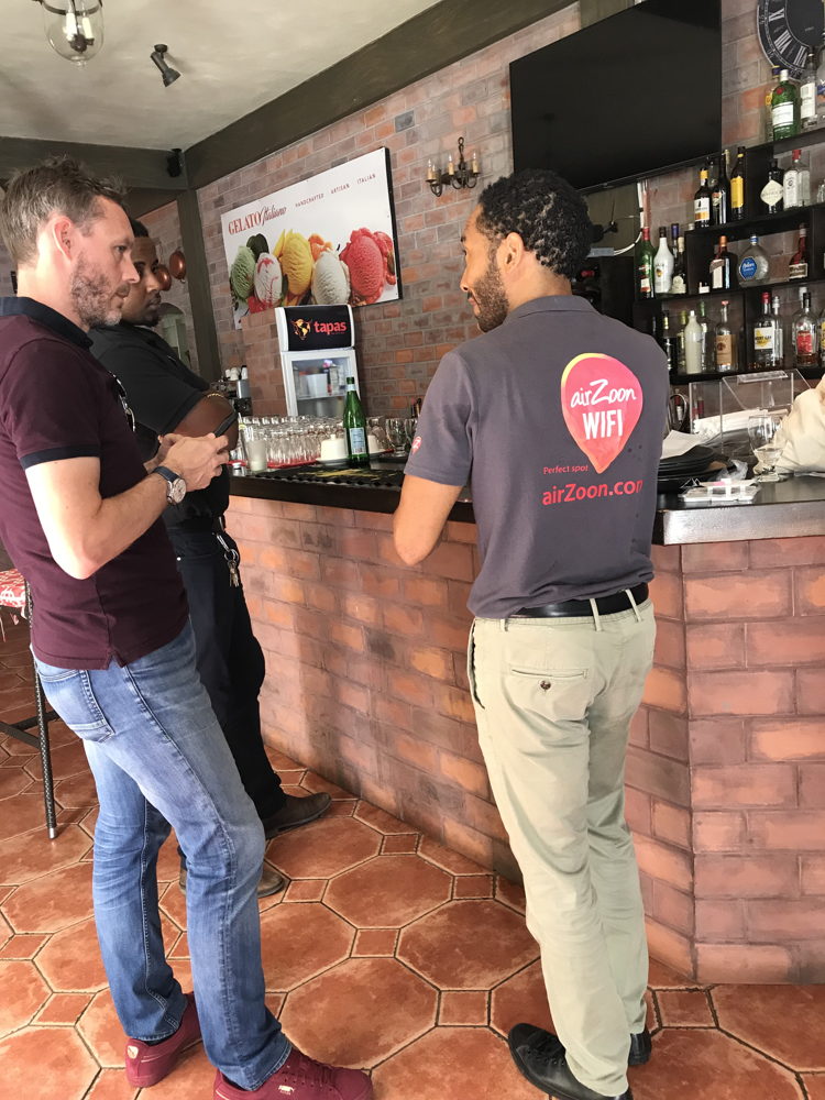 Founder of Mosaic and reseller of airZoon in Saint Lucia Matt Render with Founder of airZoon Steve Bercy