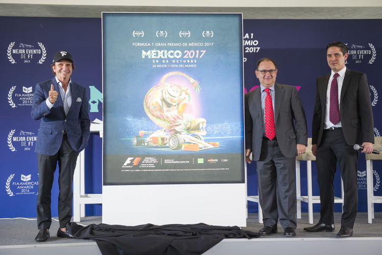 Emerson Fittipaldi, Federico González Compeán y Rodrigo Sánchez Peraza