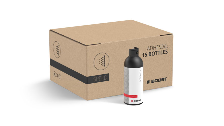 BOBST image article E-commerce Adhesive Spray Box
