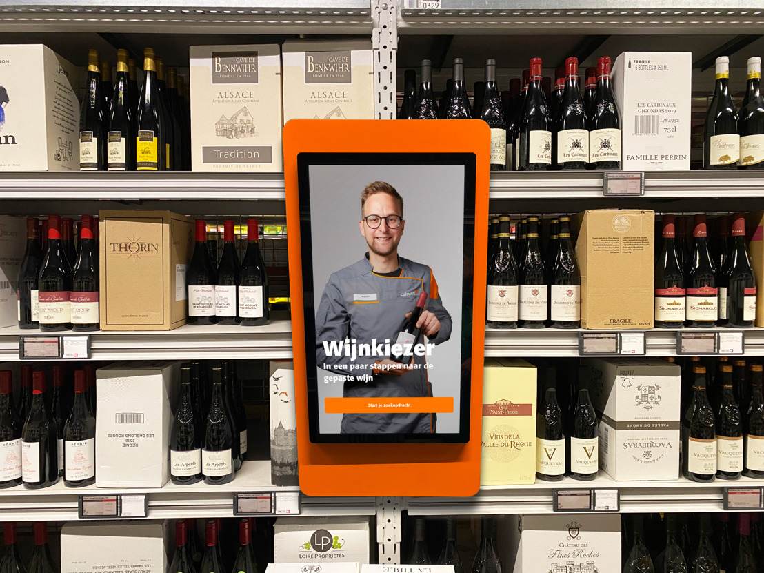 Colruyt tests new innovation in 6 stores: digital wine assistant guides customers to the ideal bottle of wine