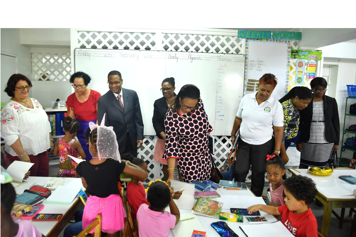 Mr. Clinton White USAID Representative to the Eastern and Southern Caribbean - engaging with students.JPG