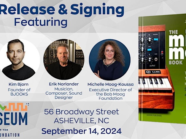 Bjooks and Moogseum to Hold Special Book Launch Events for The Minimoog Book in Asheville, NC This Saturday, September 14