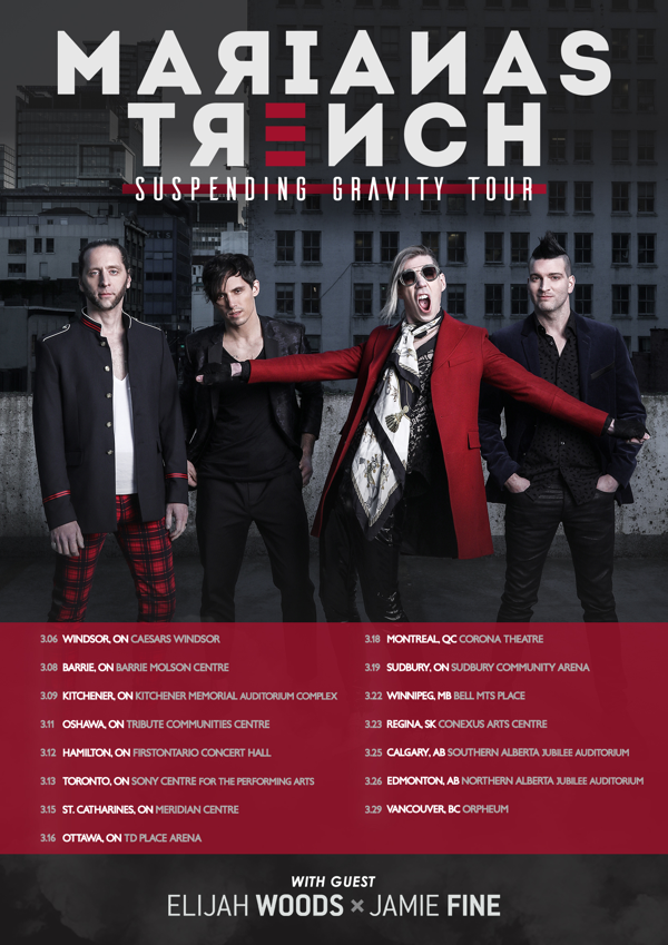 Double Platinum Selling Marianas Trench Announce Canadian Tour