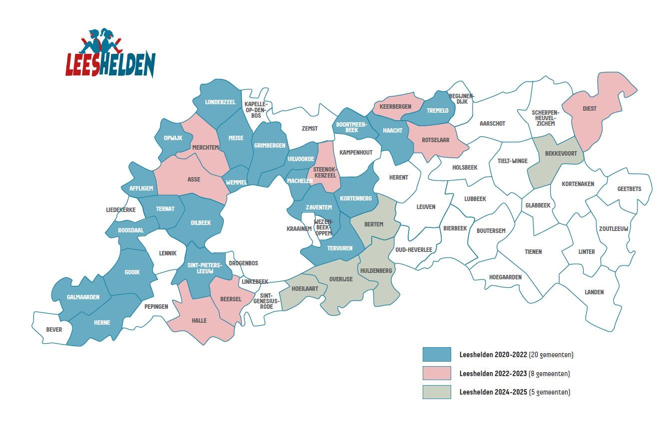 33 Vlaams-Brabantse gemeenten doen mee met 'Leeshelden'.