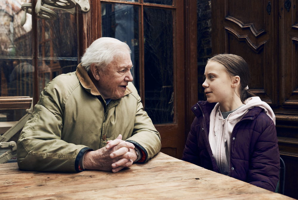 Greta Thunberg en David Attenborough (c) BBC