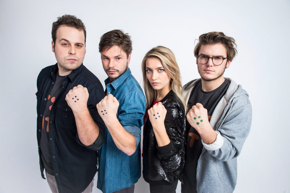Campagnebeeld STIP IT: Sander Gillis - Leonard Muylle - Tinne Oltmans - Thomas Van Achteren - (c) Joost Joossen