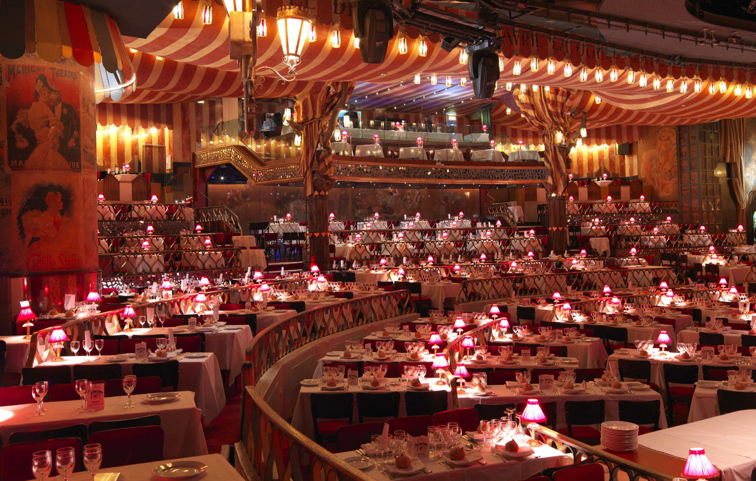 The Moulin Rouge auditorium where people using Sennheiser MobileConnect can sit wherever they wish  Photo credit: © Moulin Rouge – J. Habas