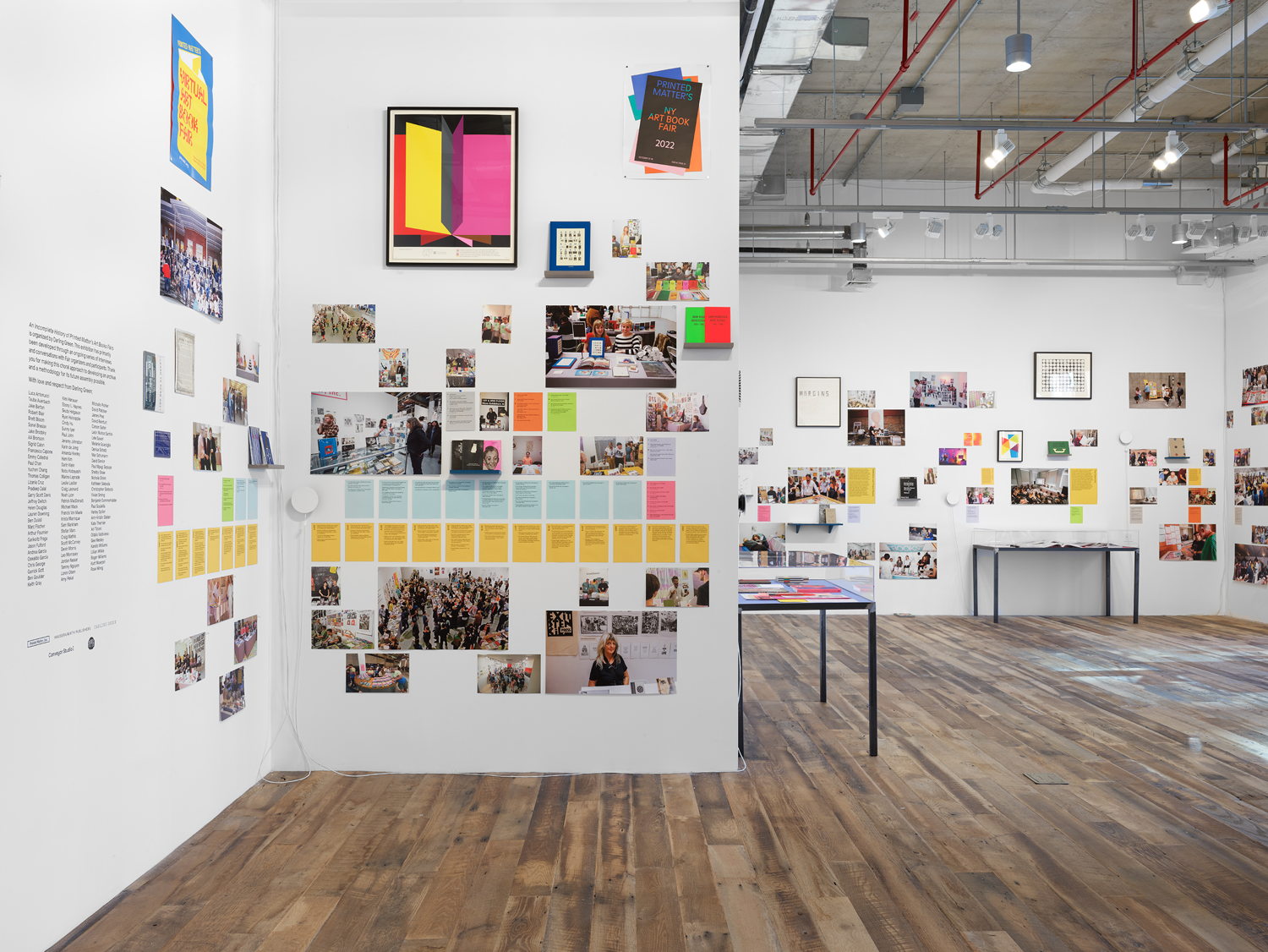 Installation view, ‘An Incomplete History of Printed Matter’s Art Book Fairs’, Hauser & Wirth New York, 22nd Street, until 29 October 2022. Courtesy Hauser & Wirth. Photo: Sarah Muehlbauer