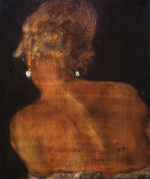Jan Van Imschoot Le fin de l&#x27;avenir, 1998  olieverf op doek 60 x 50 cm Privécollectie Frankrijk