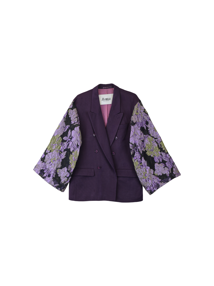 ReBELLE Antwerp_2024_Kimono Blazer Black Black Purple_EUR249
