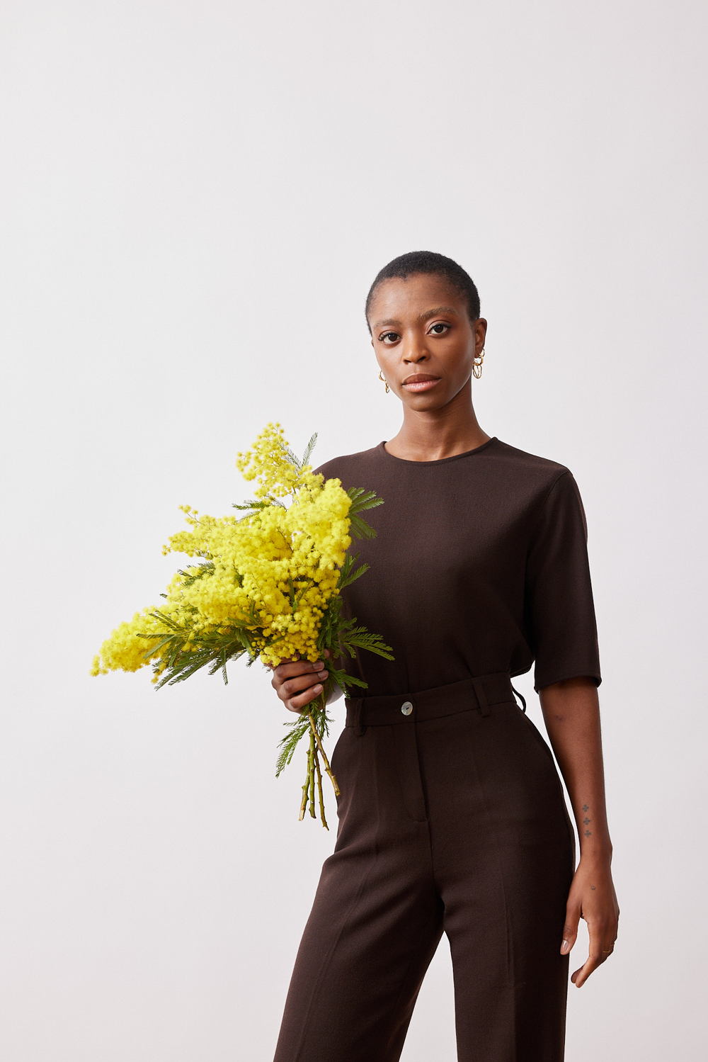 Mardi editions - SS23 - Top Daphne Crepe de laine Chocolat (150€) (1)