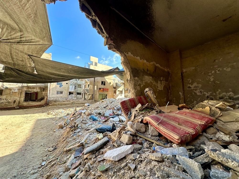 : Tulkarem Refugee Camp shows extensive destruction, with severely damaged water infrastructure impacting access to essential resources.Copyright: Oday Alshobaki/MSF