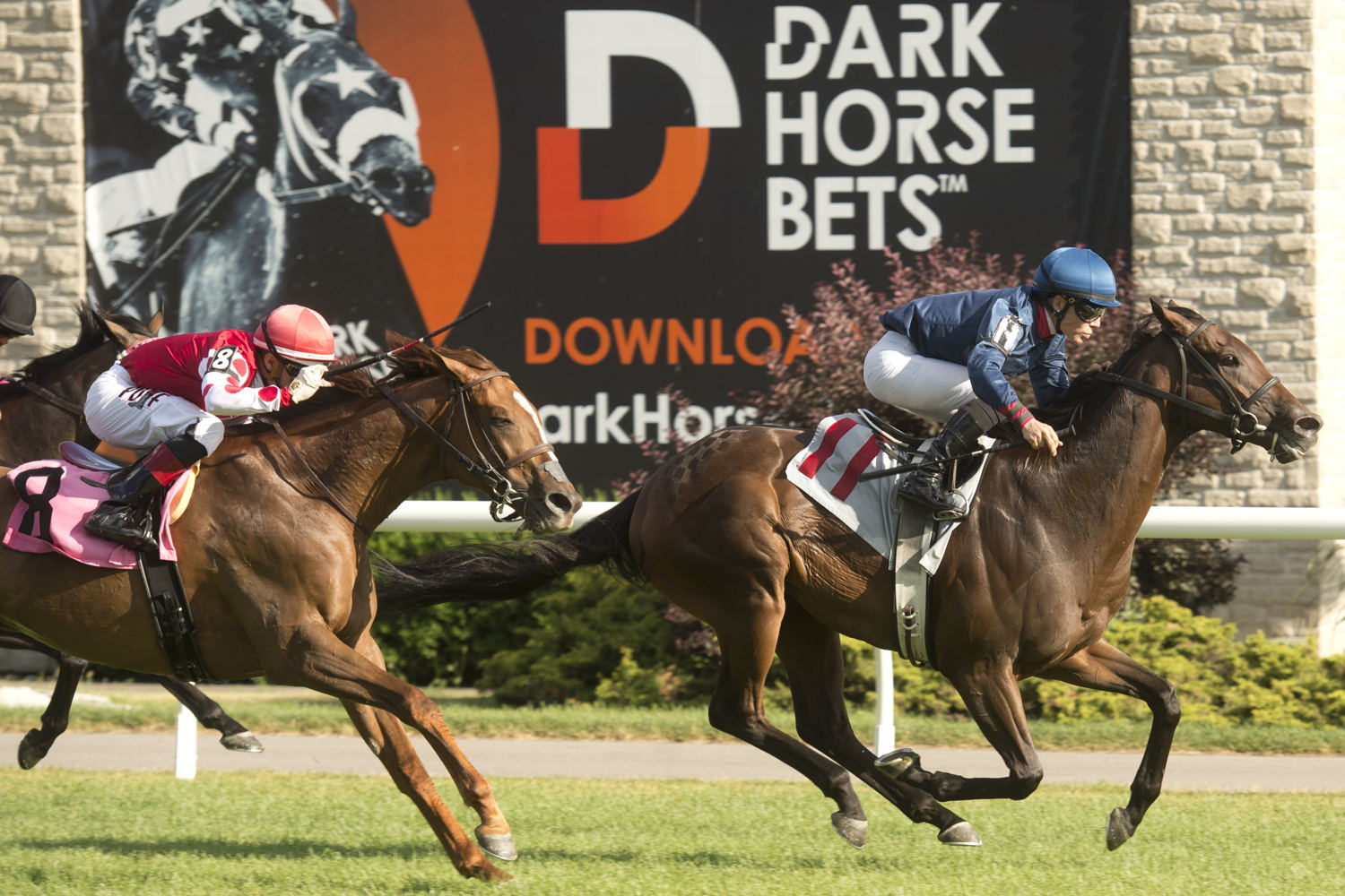 Churchtown and jockey Emma-Jayne Wilson winning Race 10 on July 3, 2022 at Woodbine (Michael Burns Photo)