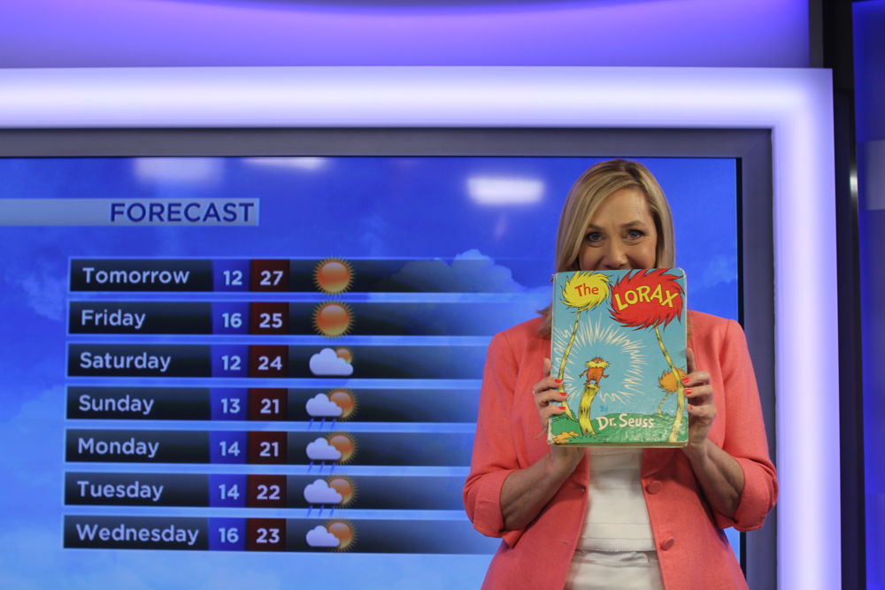 Rain, hail or shine, ABC's weather presenter, Jenny Woodward loves a good book!