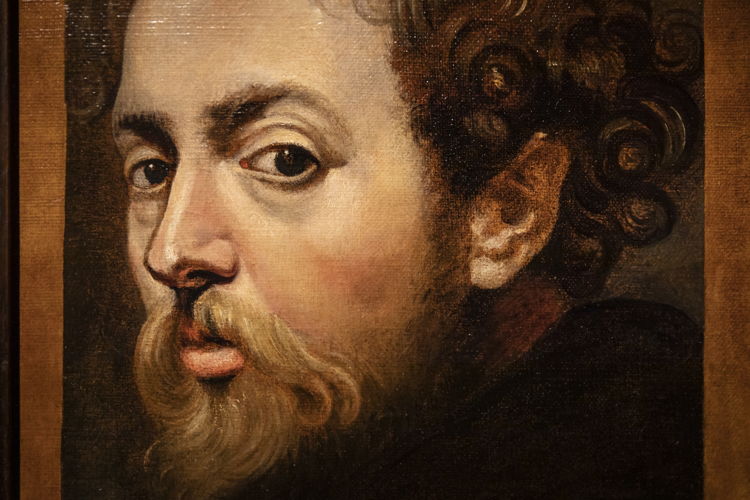 1E_Rubens, Zelfportret detail, ca. 1604, in langdurig bruikleen Rubenshuis, particuliere verzameling, foto Ans Brys