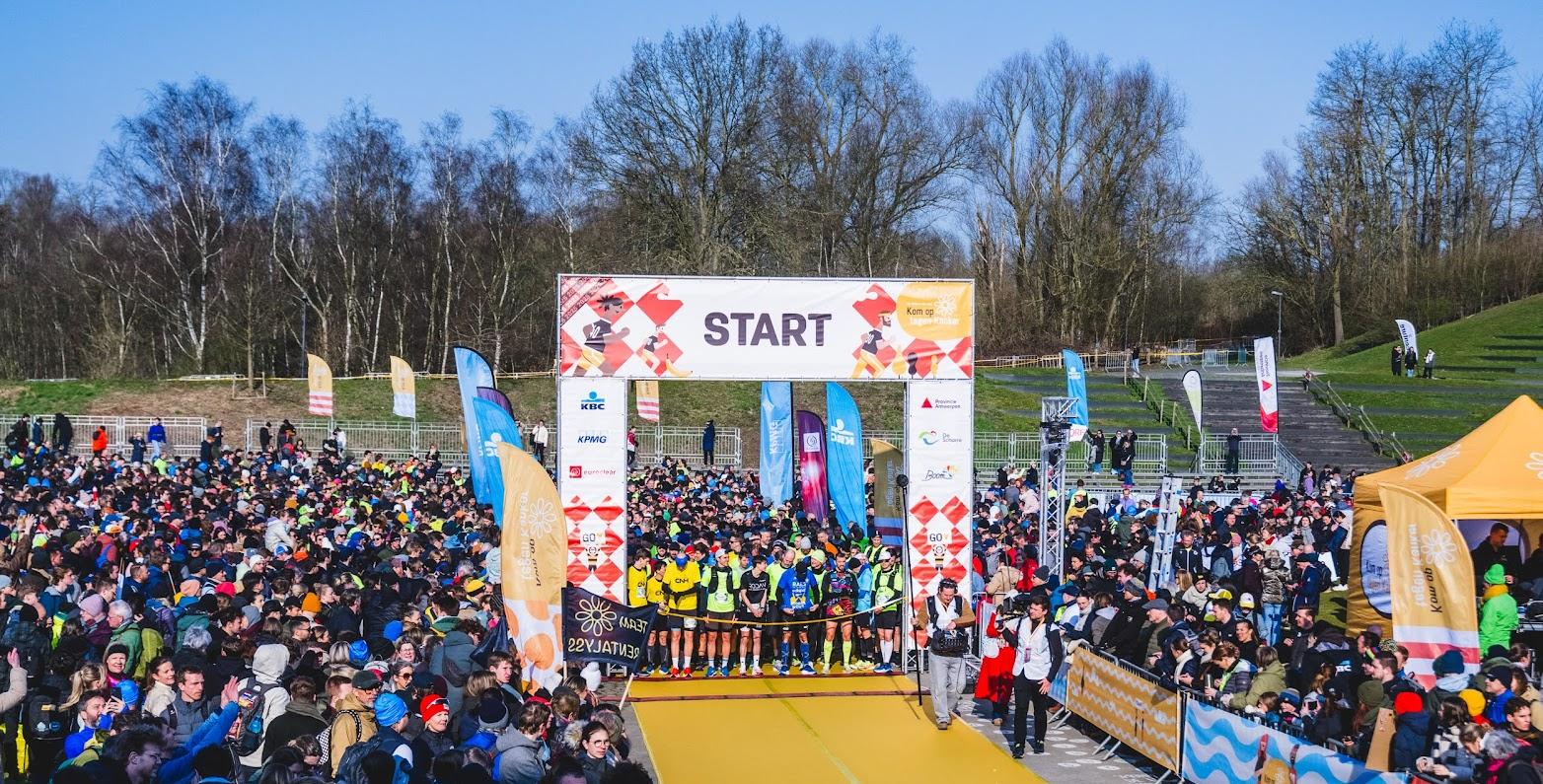 Recordaantal van 1033 teams aan de start van de 100km-run voor Kom op tegen Kanker 