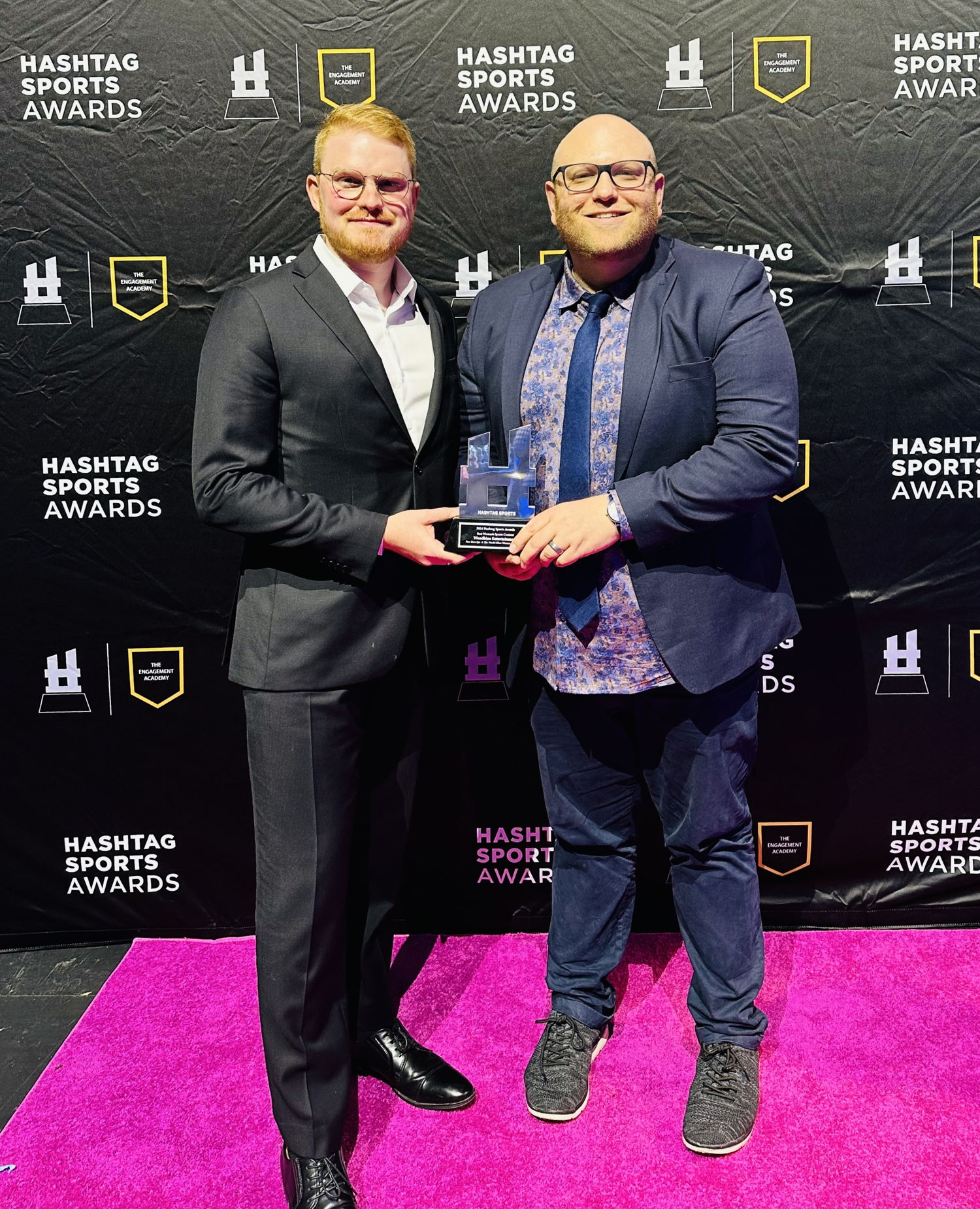 Nathan Riddell and Jonathan Rubinoff at the 2024 Hashtag Sports Awards 