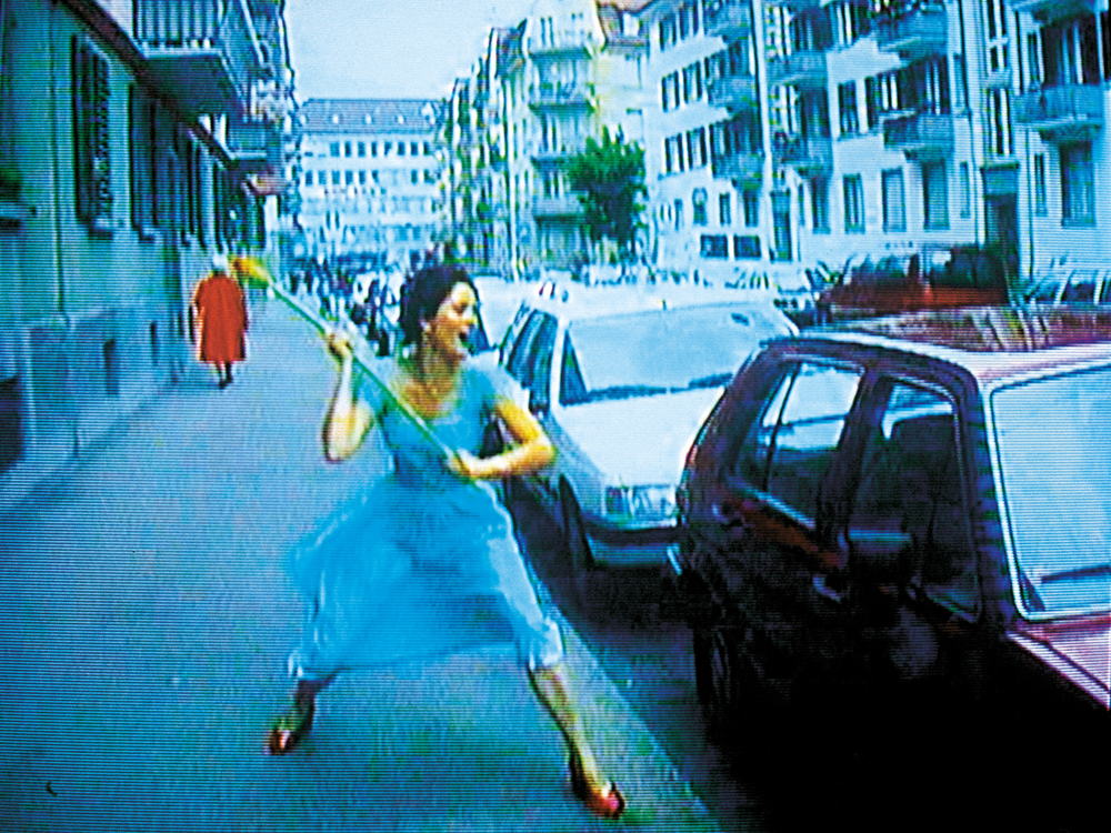 Pipilotti Rist, Ever Is Over All,  1997 Audio video installation by  Pipilotti Rist (video still)  © Courtesy the artist, Hauser &  Wirth and Luhring Augustine /  Pictoright, 2024